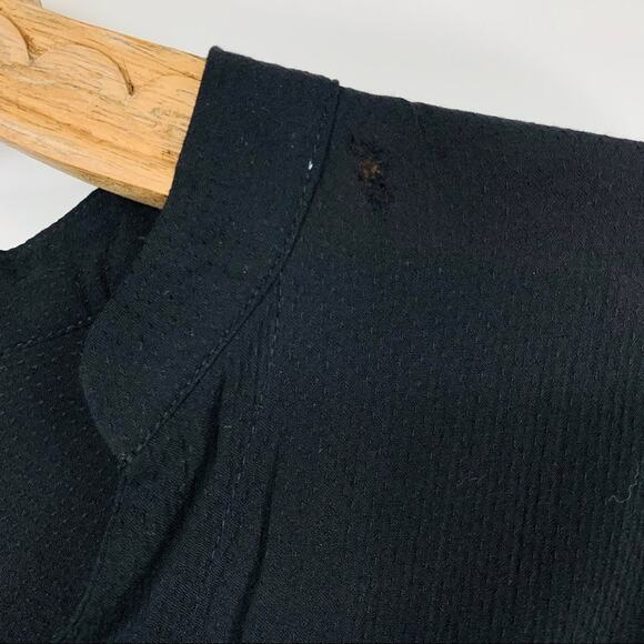 H&M Black Rayon Popover Shirt Sz 6 Semi Sheer - Picture 7 of 11